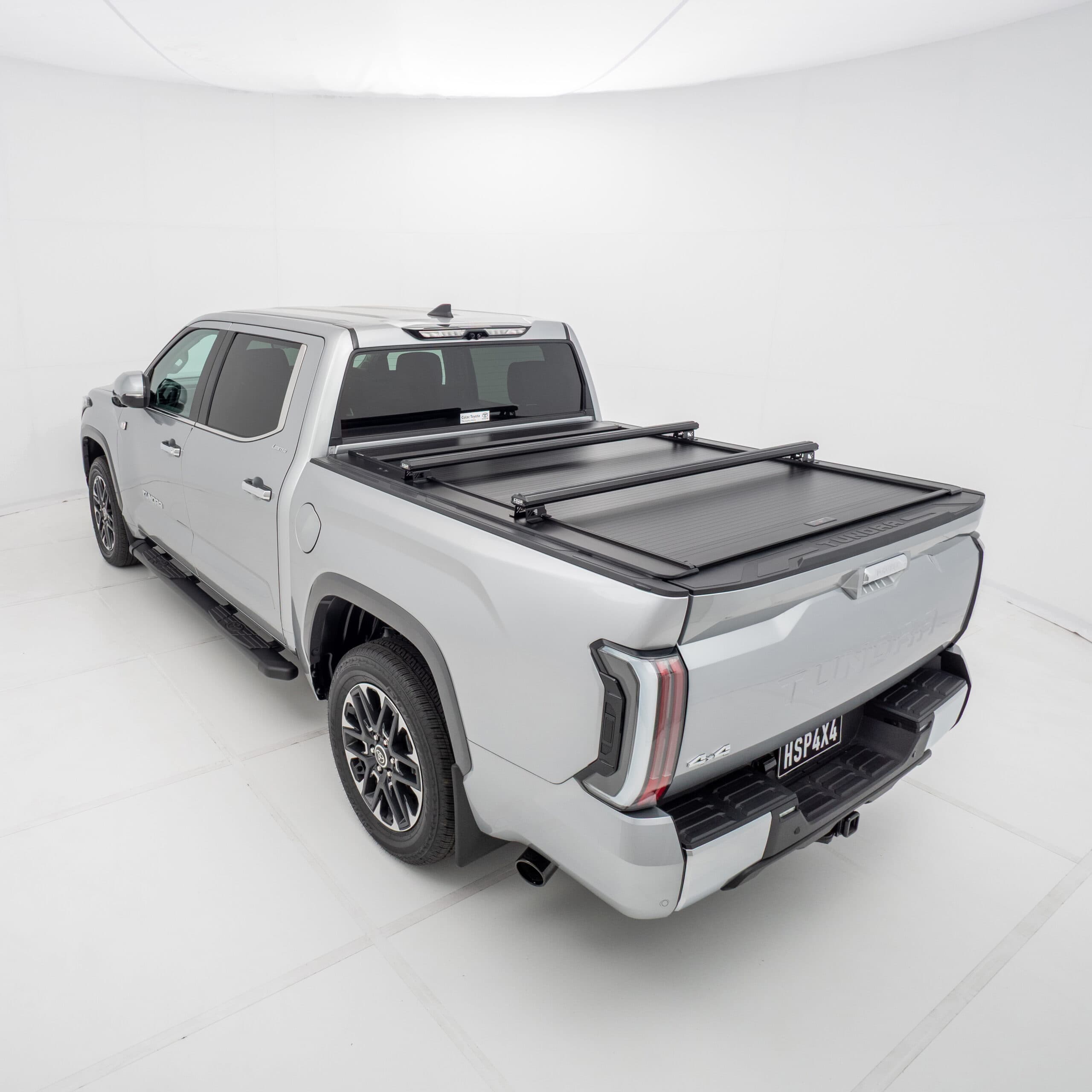 Toyota Tundra with HSP Electric Roller Cover and Load Bar – powerful electric ute lid with load-carrying crossbar system